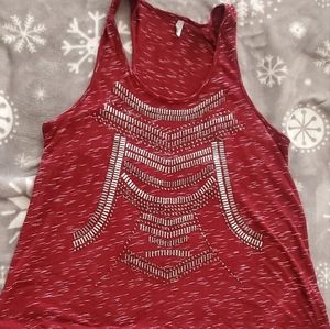 Vanity beaded tank top